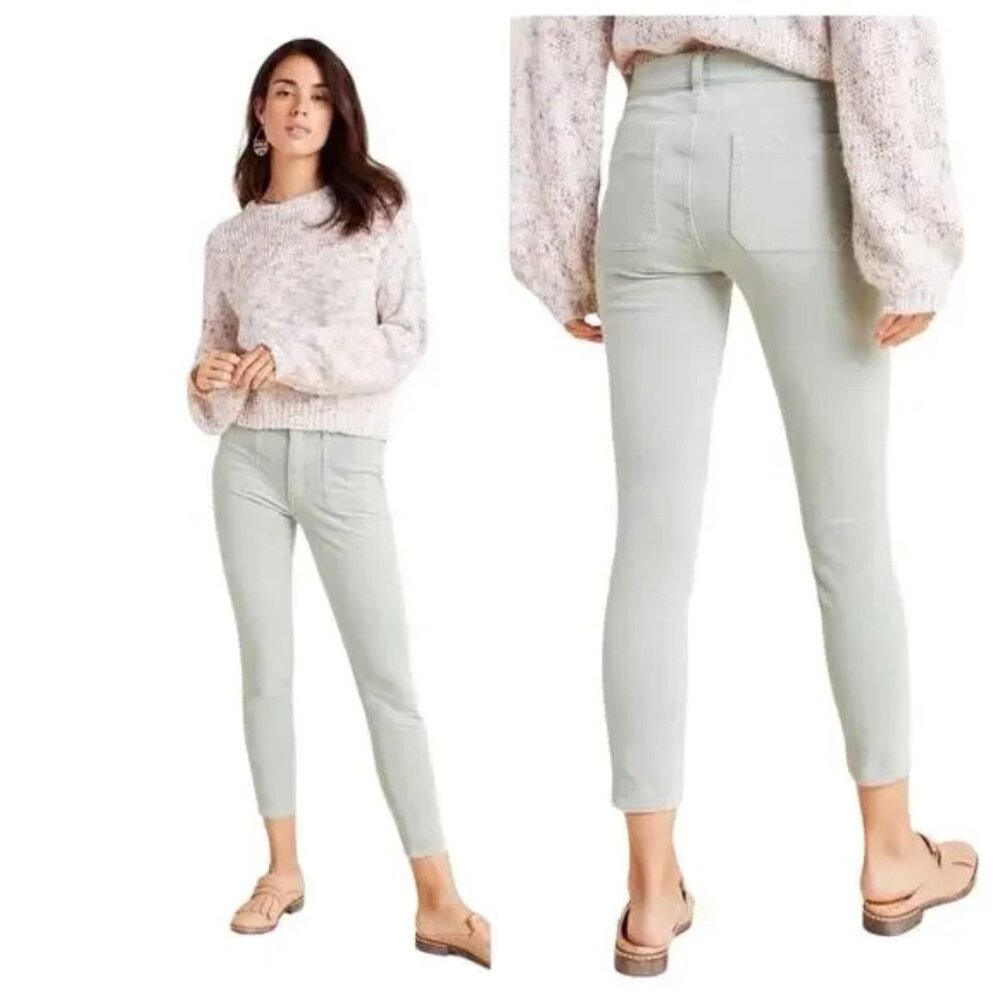 Pilcro & the Letterpress by Anthropologie Sage Corduroy High Rise Skinny Size 26